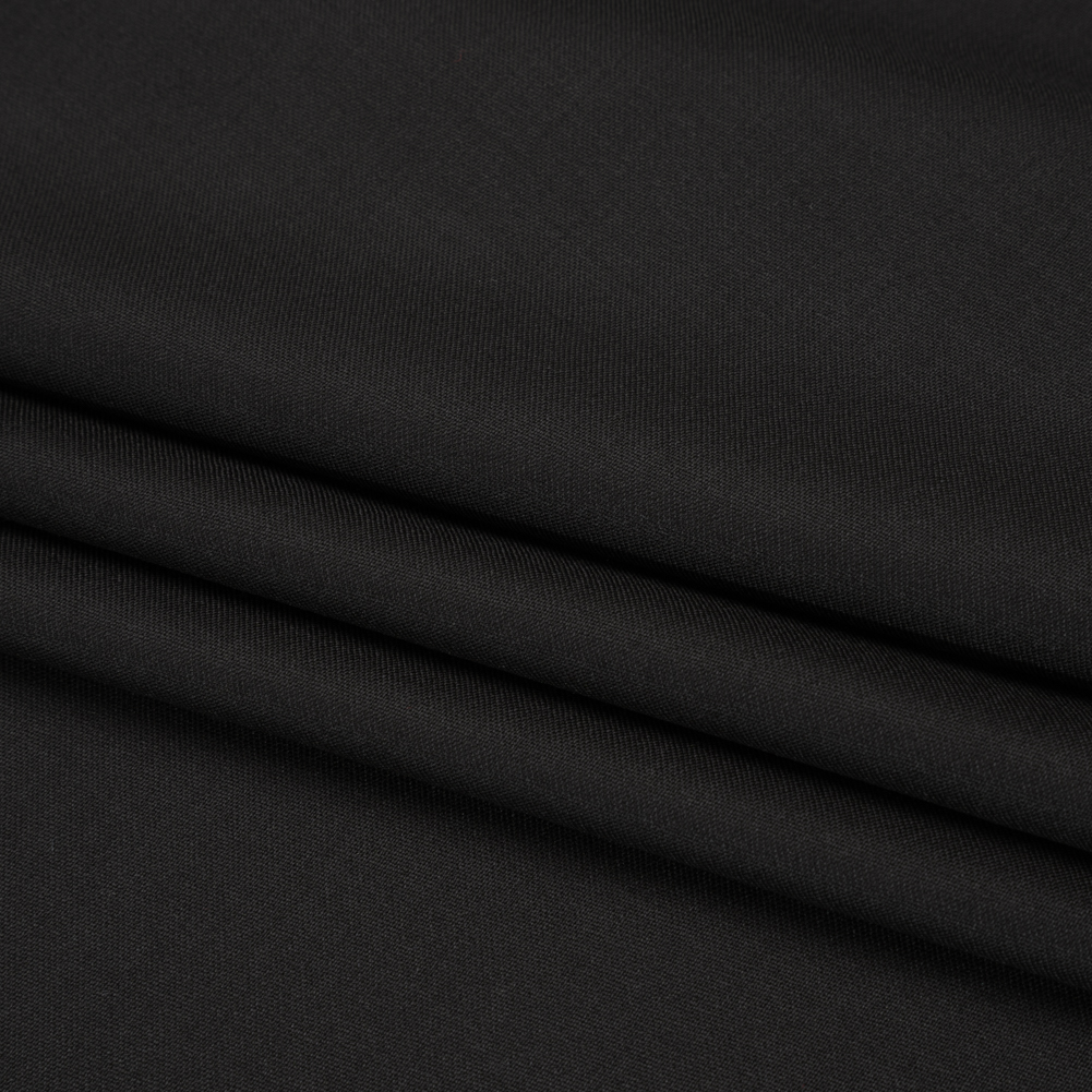 Super 120 Virgin Wool Suiting Made in Italy - Black