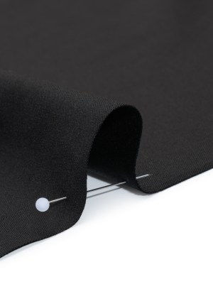 Super 120 Virgin Wool Suiting Made in Italy – Black Super 120 Virgin Wool Suiting Made in Italy – Black