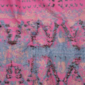 Metallic Luxury Brocade – Pink, Periwinkle and Peach Rorschach Stripes Metallic Luxury Brocade – Pink, Periwinkle and Peach Rorschach Stripes