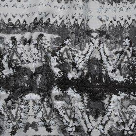 Metallic Luxury Brocade – Black, White and Gray Rorschach Stripes Metallic Luxury Brocade – Black, White and Gray Rorschach Stripes
