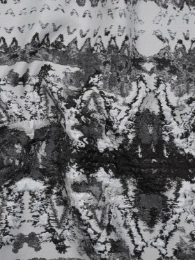 Metallic Luxury Brocade – Black, White and Gray Rorschach Stripes Metallic Luxury Brocade – Black, White and Gray Rorschach Stripes