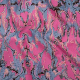 Metallic Luxury Brocade – Pink, Periwinkle and Peach Melting Abstract Metallic Luxury Brocade – Pink, Periwinkle and Peach Melting Abstract