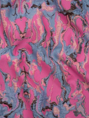 Metallic Luxury Brocade – Pink, Periwinkle and Peach Melting Abstract Metallic Luxury Brocade – Pink, Periwinkle and Peach Melting Abstract