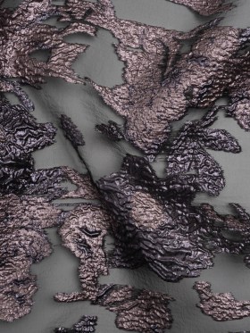 Metallic Luxury Burnout Brocade – Purple, Lilac and Black Floral Border Metallic Luxury Burnout Brocade – Purple, Lilac and Black Floral Border