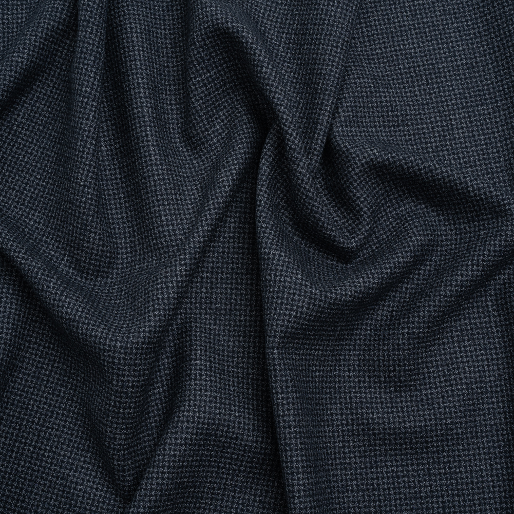 Tweedy Heavy Wool Suiting – Navy and White Checks – Deadstock Tweedy Heavy Wool Suiting – Navy and White Checks – Deadstock