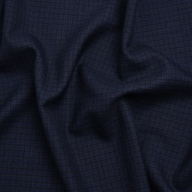 Heavy Wool Twill Suiting – Navy Blue and Black Shepherd’s Check – Deadstock Heavy Wool Twill Suiting – Navy Blue and Black Shepherd’s Check – Deadstock