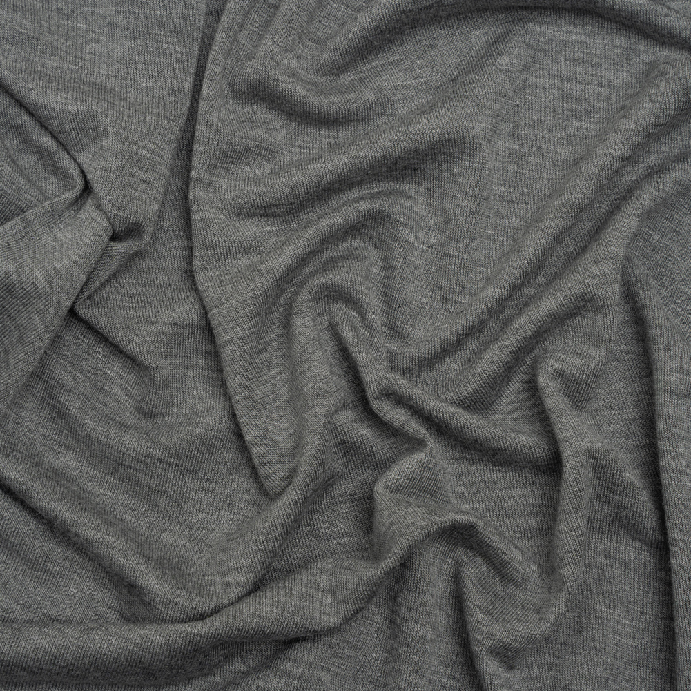 Stretch Rayon Jersey – Dark Heathered Gray – Deadstock Stretch Rayon Jersey – Dark Heathered Gray – Deadstock