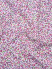 Cotton and Viscose Jersey Print – Pink, Purple and Light Yellow Ditsy Floral – Deadstock Cotton and Viscose Jersey Print – Pink, Purple and Light Yellow Ditsy Floral – Deadstock
