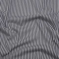 Cotton and Viscose Jersey Print – Midnight Navy and White Candy Stripes – Deadstock Cotton and Viscose Jersey Print – Midnight Navy and White Candy Stripes – Deadstock
