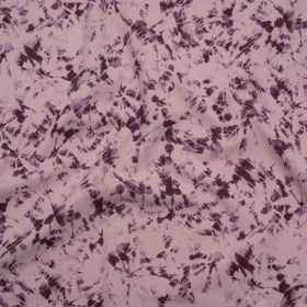 Stretch Polyester Woven – Dusty Lilac and Aubergine Abstract Tie Dye – Deadstock Stretch Polyester Woven – Dusty Lilac and Aubergine Abstract Tie Dye – Deadstock