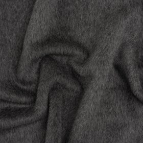 Alpaca Wool Coating Single Face – Charcoal Alpaca Wool Coating Single Face – Charcoal