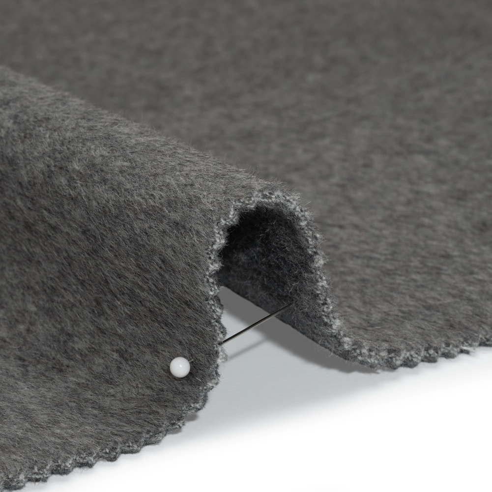 Alpaca Wool Coating Double Face - Medium Gray