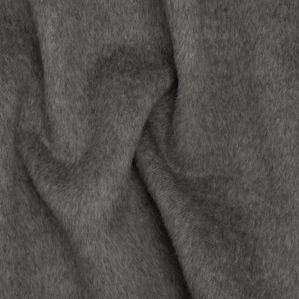 Alpaca Wool Coating Double Face – Medium Gray Alpaca Wool Coating Double Face – Medium Gray