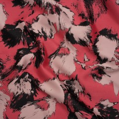 Luxury Polyester Brocade – Pale Pink, Coral and Black Abstract Brushstrokes Luxury Polyester Brocade – Pale Pink, Coral and Black Abstract Brushstrokes