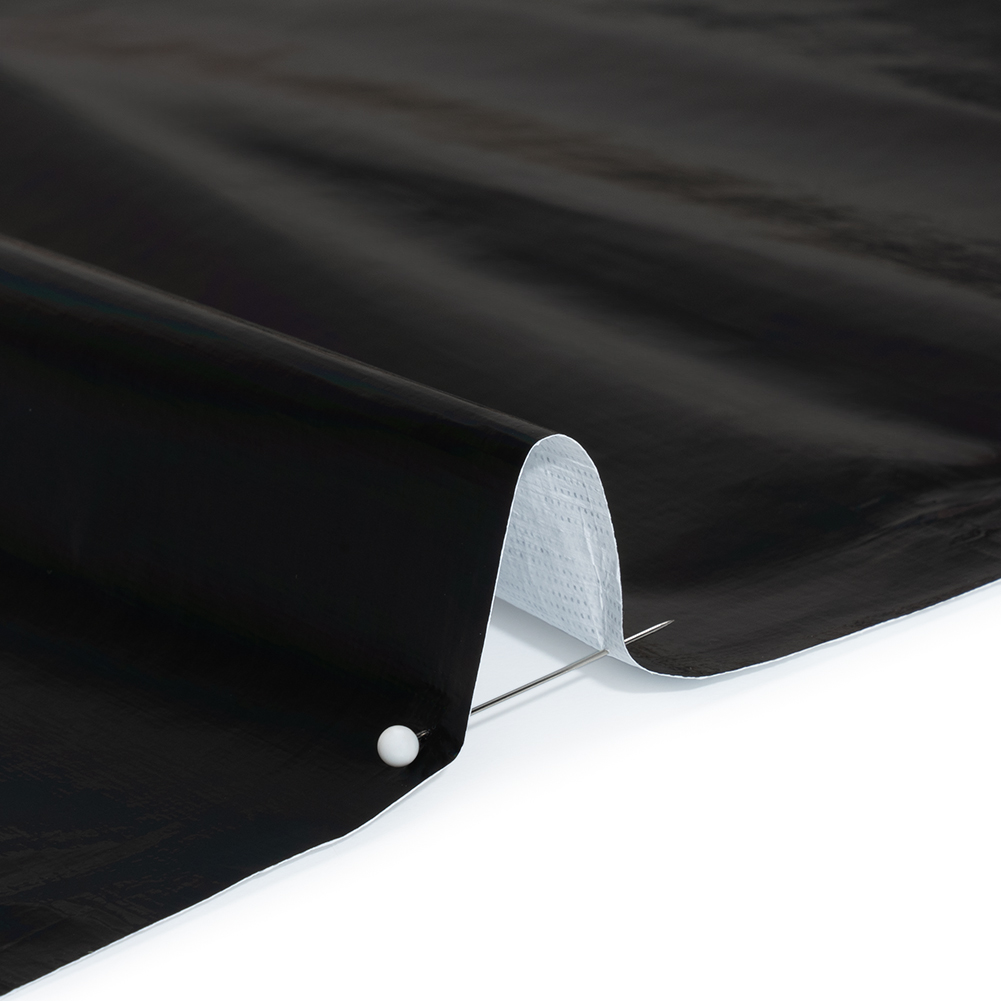 PU Coated Tyvek - Holographic Rainbow Glossy Black