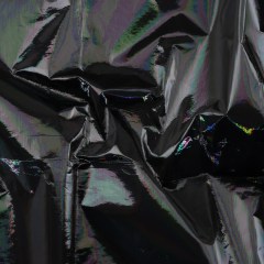 PU Coated Tyvek – Holographic Rainbow Glossy Black PU Coated Tyvek – Holographic Rainbow Glossy Black