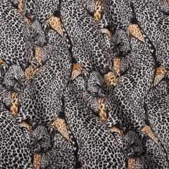 Silk Charmeuse 19mm – White, Black and Beige Snow Leopards Silk Charmeuse 19mm – White, Black and Beige Snow Leopards