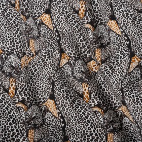 Silk Charmeuse 19mm – White, Black and Beige Snow Leopards Silk Charmeuse 19mm – White, Black and Beige Snow Leopards