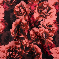 Silk Charmeuse 19mm – Rust and Coral Pink Roses Silk Charmeuse 19mm – Rust and Coral Pink Roses