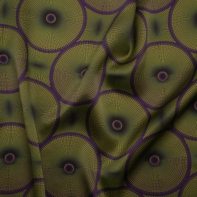 Silk Charmeuse 19mm – Lime Green and Purple Kaleidoscope Circles Silk Charmeuse 19mm – Lime Green and Purple Kaleidoscope Circles