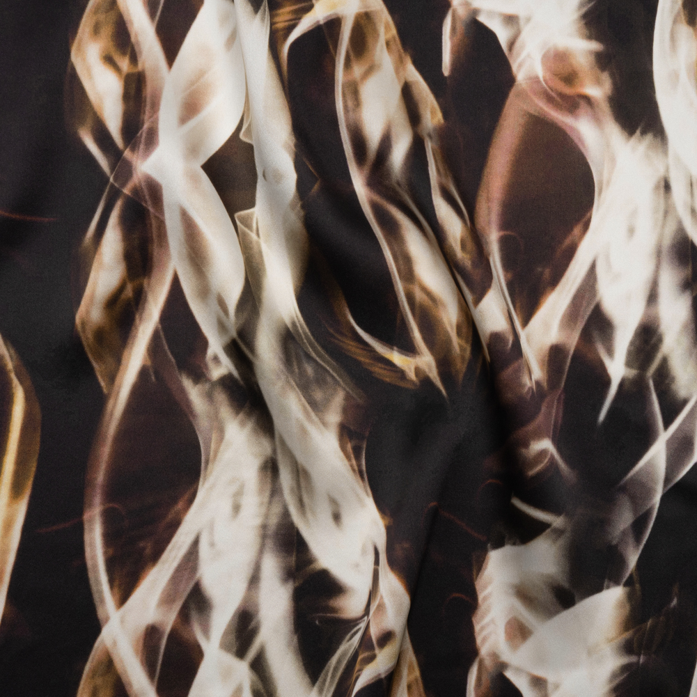 Silk Charmeuse 19mm – Black, Beige and White Smoke Streams Silk Charmeuse 19mm – Black, Beige and White Smoke Streams