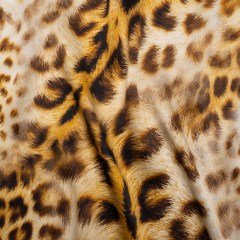 Silk Charmeuse Print – Beige and Black Leopard Fur – Made in Italy Silk Charmeuse Print – Beige and Black Leopard Fur – Made in Italy