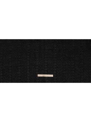 Embroidered Eyelet Cotton Voile – Black Dainty Flower Vines – Naomi Collection Embroidered Eyelet Cotton Voile – Black Dainty Flower Vines – Naomi Collection