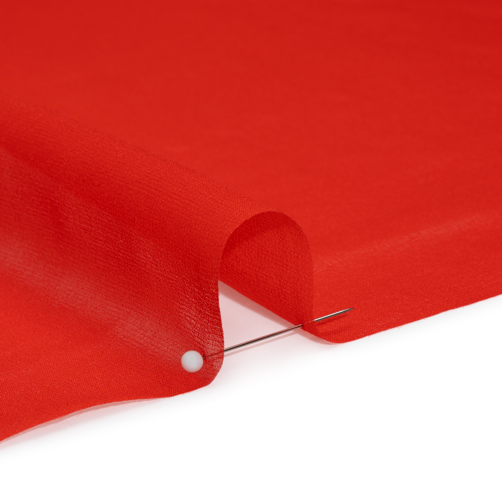 Silk Georgette – Red Orange – Designer Deadstock Silk Georgette – Red Orange – Designer Deadstock