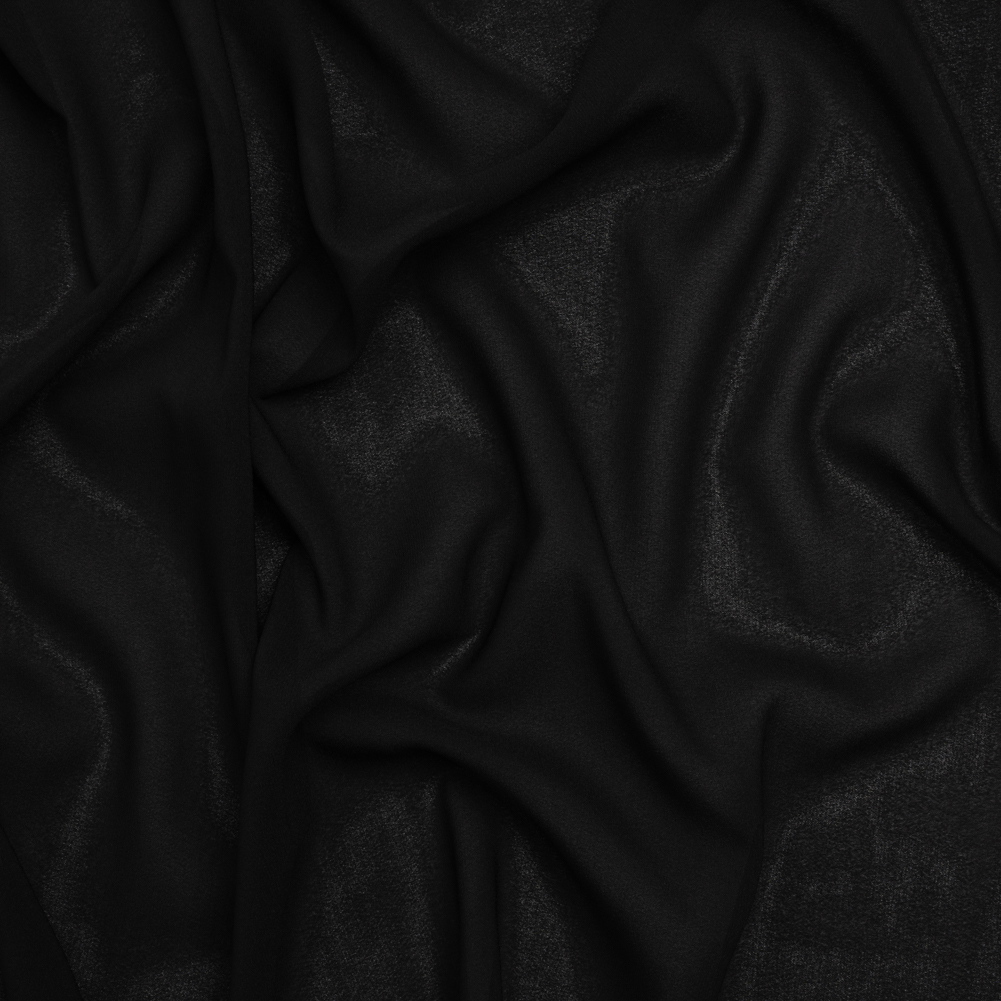 Polyester Georgette – Black – Deadstock Polyester Georgette – Black – Deadstock