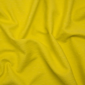 Slubbed Stretch Cotton Blend Jacquard – Bright Yellow Abstract – Designer Deadstock Slubbed Stretch Cotton Blend Jacquard – Bright Yellow Abstract – Designer Deadstock
