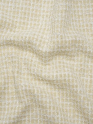 Fluffy Tweed – Cream and White Mini Windowpane Checks – Deadstock Fluffy Tweed – Cream and White Mini Windowpane Checks – Deadstock