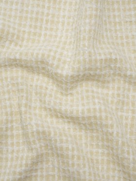 Fluffy Tweed – Cream and White Mini Windowpane Checks – Deadstock Fluffy Tweed – Cream and White Mini Windowpane Checks – Deadstock