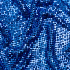 Aluminum Chainmail Fabric Panel, 3mm Tubular – Royal Blue – Joan Collection Aluminum Chainmail Fabric Panel, 3mm Tubular – Royal Blue – Joan Collection