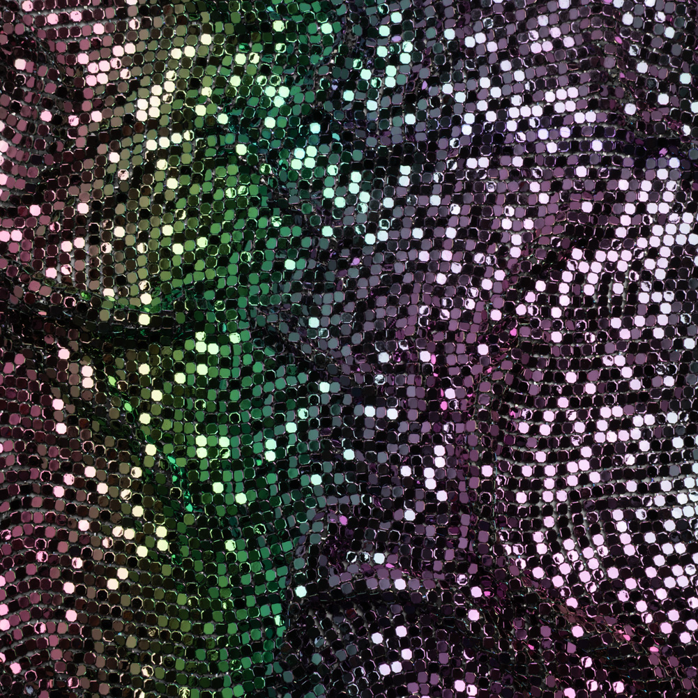 Aluminum Chainmail Fabric Panel, 3mm – Rainbow Oil Slick – Joan Collection Aluminum Chainmail Fabric Panel, 3mm – Rainbow Oil Slick – Joan Collection