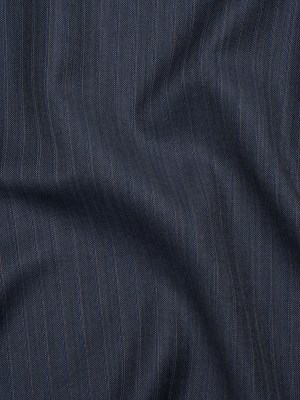 Super 150 Wool Suiting Made in Italy – Blue, Gray and White Shadow Stripes- Deadstock Super 150 Wool Suiting Made in Italy – Blue, Gray and White Shadow Stripes- Deadstock