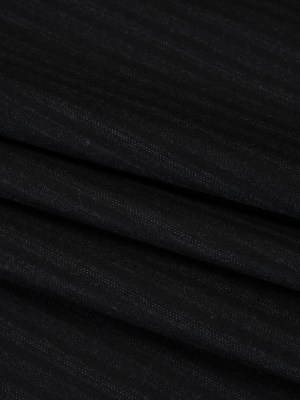 Super 130 Wool Suiting Made in Italy – Black and Charcoal Ticking Stripes – Deadstock Super 130 Wool Suiting Made in Italy – Black and Charcoal Ticking Stripes – Deadstock