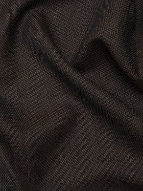 Super 130 Wool Dobby Suiting Made in Italy – Black and Brown Birdseyes – Deadstock Super 130 Wool Dobby Suiting Made in Italy – Black and Brown Birdseyes – Deadstock