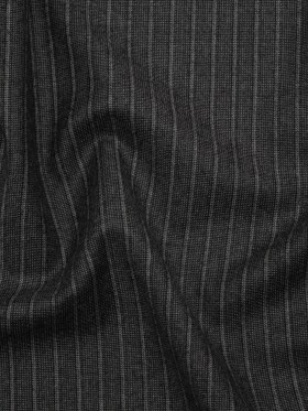 Super 140 Wool Suiting Made in Italy – Gray Stripes – Deadstock Super 140 Wool Suiting Made in Italy – Gray Stripes – Deadstock