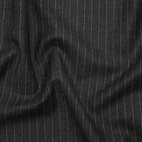 Super 140 Wool Suiting Made in Italy – Gray Stripes – Deadstock Super 140 Wool Suiting Made in Italy – Gray Stripes – Deadstock