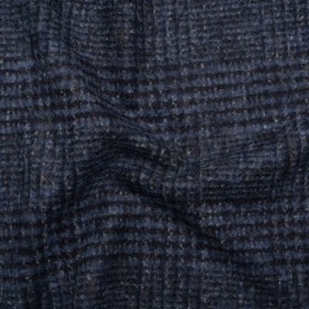 Alpaca and Wool Blend Felted Coating Made in Italy – Blue and Gray Tweedy Plaid – Deadstock Alpaca and Wool Blend Felted Coating Made in Italy – Blue and Gray Tweedy Plaid – Deadstock