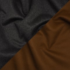 Cashmere Double Cloth Coating Made in Italy – Charcoal Gray and Brown – Deadstock Cashmere Double Cloth Coating Made in Italy – Charcoal Gray and Brown – Deadstock