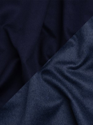 Cashmere Double Cloth Coating Made in Italy – Bright Navy – Deadstock Cashmere Double Cloth Coating Made in Italy – Bright Navy – Deadstock
