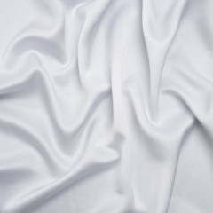 Crepe Back Polyester Satin – White – Designer Deadstock Crepe Back Polyester Satin – White – Designer Deadstock