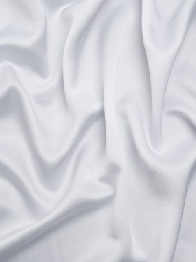 Crepe Back Polyester Satin – White – Designer Deadstock Crepe Back Polyester Satin – White – Designer Deadstock