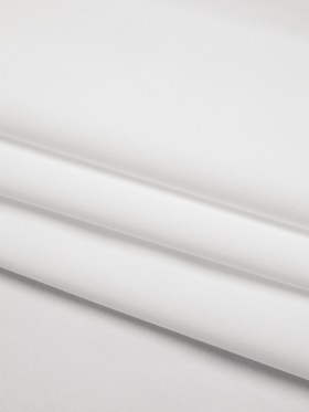Stretch Cotton and Polyester Poplin – White – Designer Deadstock Stretch Cotton and Polyester Poplin – White – Designer Deadstock