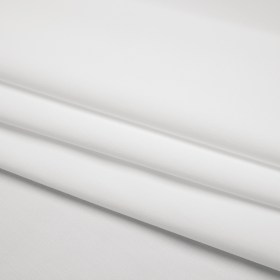 Stretch Cotton and Polyester Poplin – White – Designer Deadstock Stretch Cotton and Polyester Poplin – White – Designer Deadstock