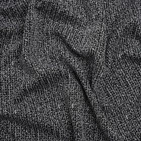 Stretch Polyester Jacquard Knit – Black and White Abstract – Designer Deadstock Stretch Polyester Jacquard Knit – Black and White Abstract – Designer Deadstock