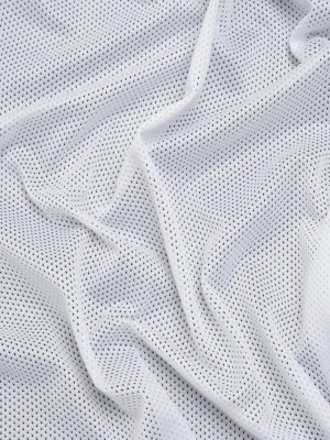 Polyester Athletic Mesh – White – Designer Deadstock Polyester Athletic Mesh – White – Designer Deadstock
