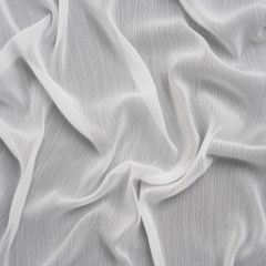 Crinkled Polyester Chiffon – Ivory – Designer Deadstock Crinkled Polyester Chiffon – Ivory – Designer Deadstock