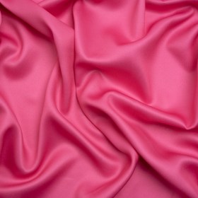 Lightweight Polyester Satin – Bright Pink – Designer Deadstock Lightweight Polyester Satin – Bright Pink – Designer Deadstock